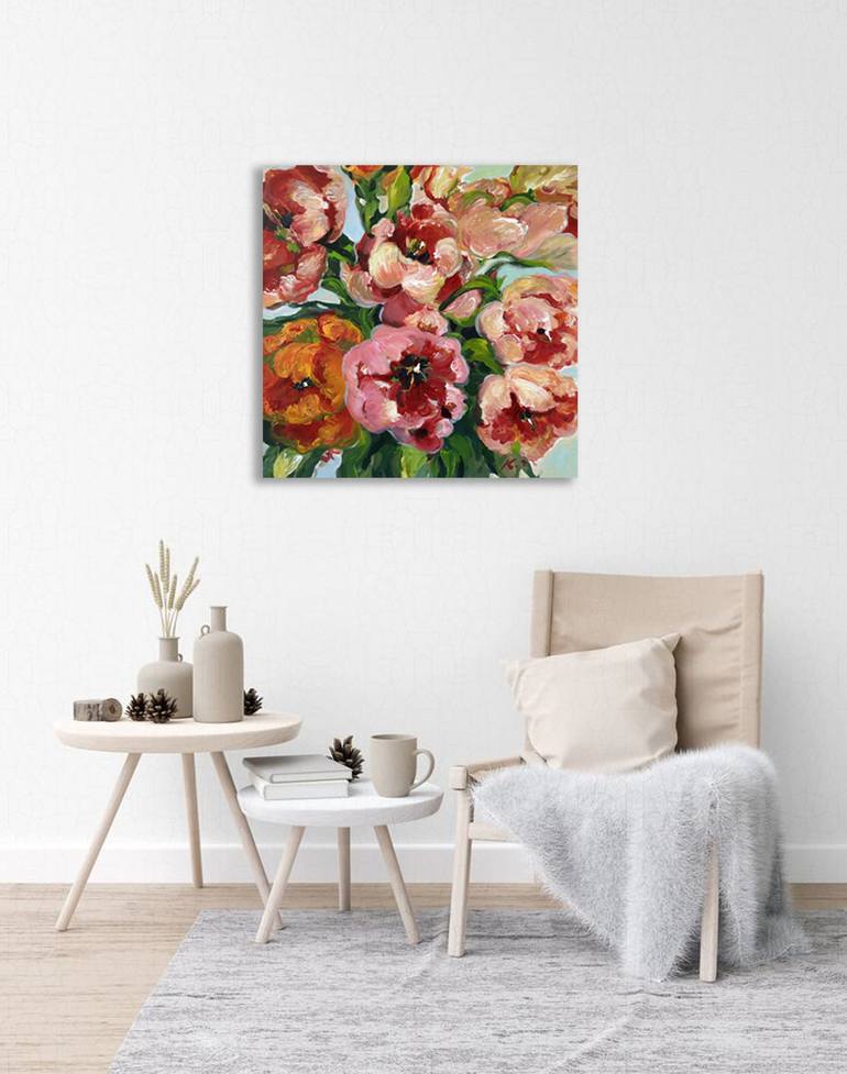 Original Figurative Floral Painting by Katarina Vicenova