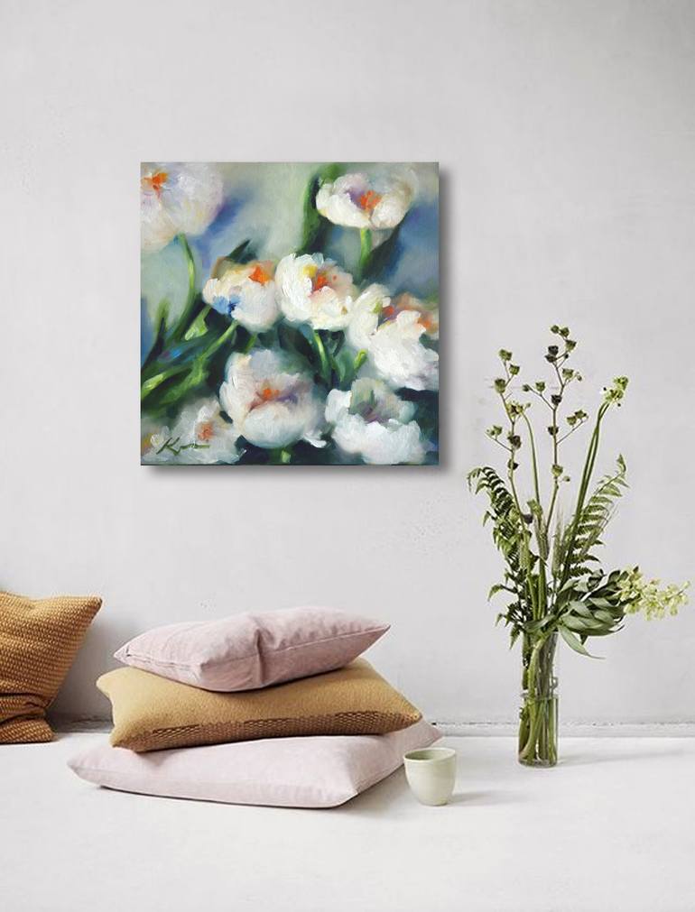 Original Figurative Floral Painting by Katarina Vicenova