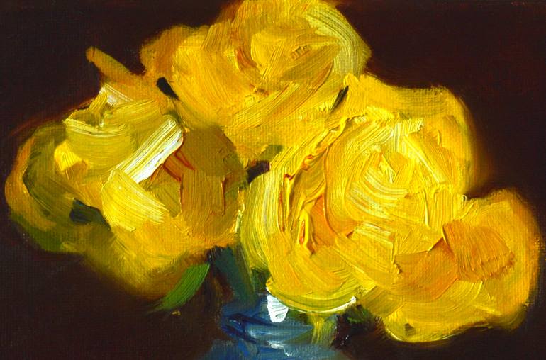 Original Figurative Floral Painting by Katarina Vicenova