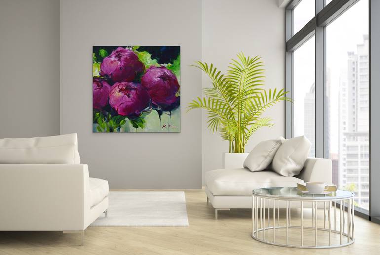 Original Figurative Floral Painting by Katarina Vicenova