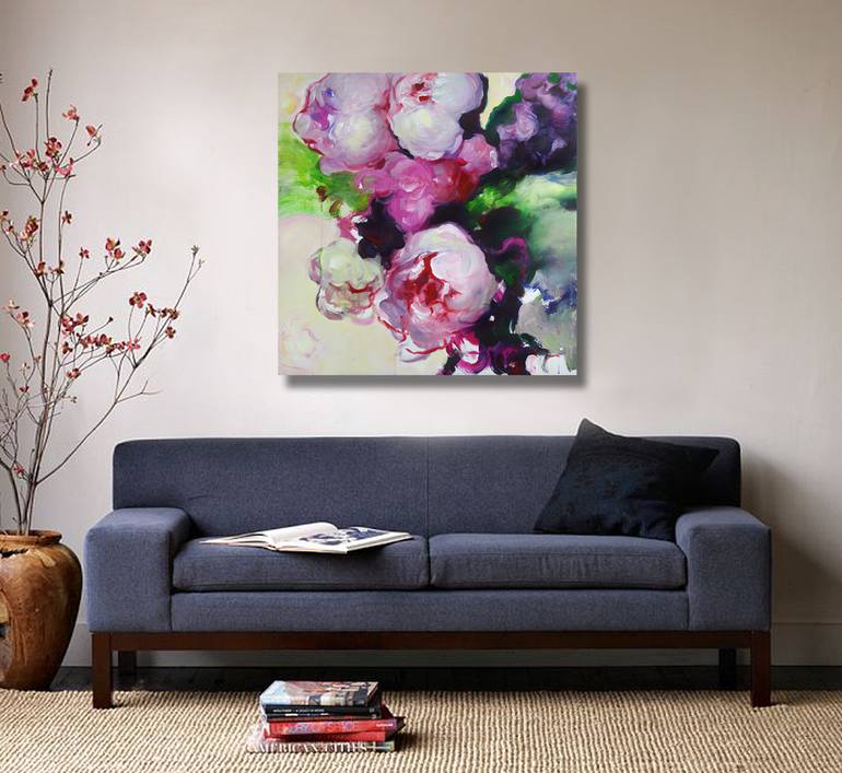 Original Expressionism Floral Painting by Katarina Vicenova