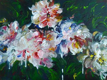 Original Fine Art Floral Paintings by Katarina Vicenova