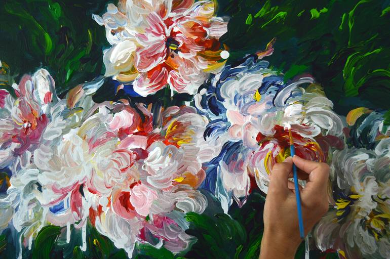 Original Contemporary Floral Painting by Katarina Vicenova