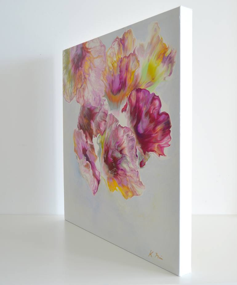 Original Abstract Botanic Painting by Katarina Vicenova