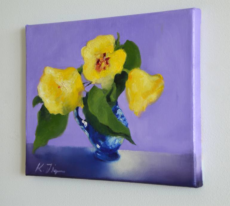 Original Figurative Floral Painting by Katarina Vicenova