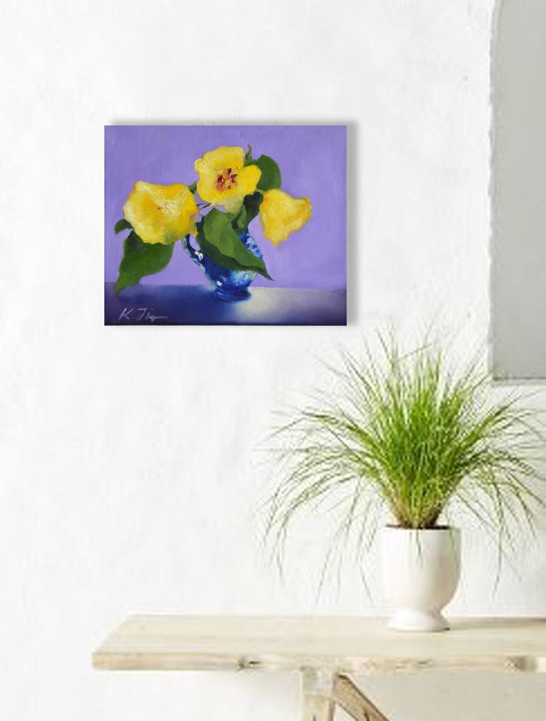 Original Figurative Floral Painting by Katarina Vicenova