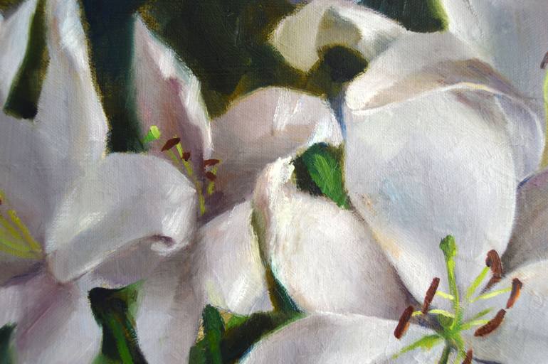 Original Figurative Floral Painting by Katarina Vicenova