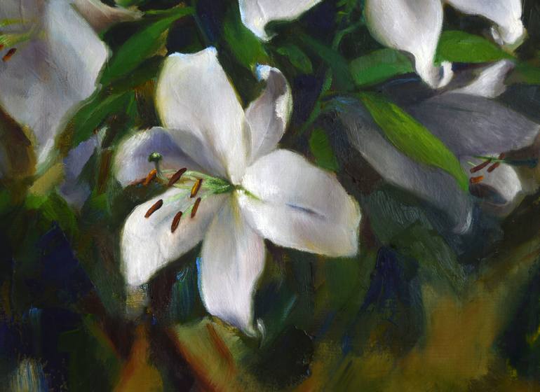 Original Figurative Floral Painting by Katarina Vicenova