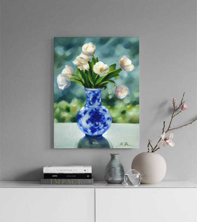 Original Fine Art Floral Painting by Katarina Vicenova