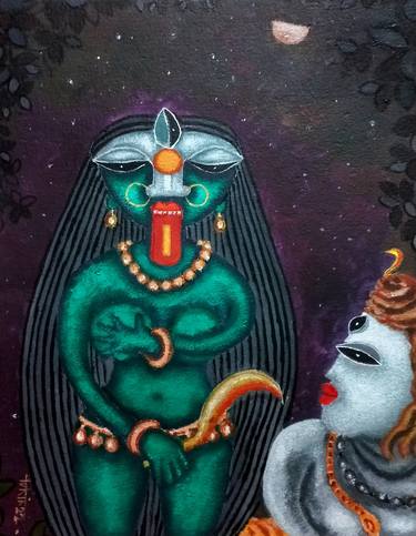 Original Figurative Religion Paintings by TUHIN RAKSHIT