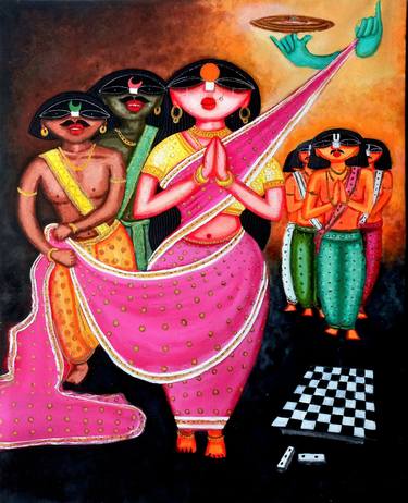 Original Classicism Classical Mythology Paintings by Tuhin Rakshit