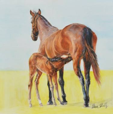 Print of Modern Horse Paintings by Ann Sheltz