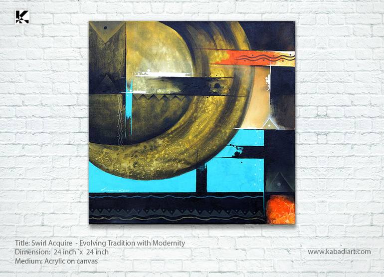 Original Abstract Expressionism Abstract Painting by Lakshman Kabadi