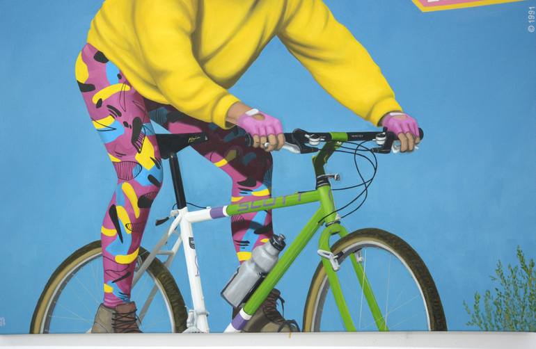 Original Figurative Bicycle Painting by André Schulze