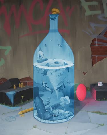 The blue bottle thumb