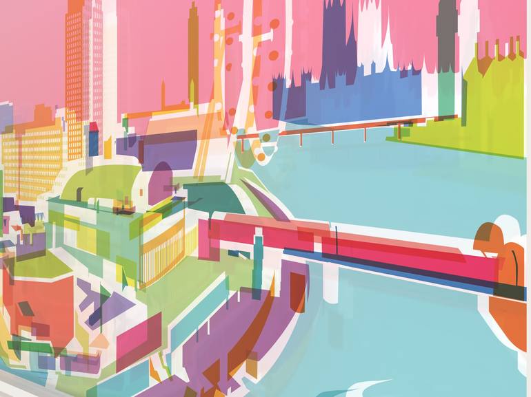 Original Graphics And Animation Cities Mixed Media by Yoni Alter