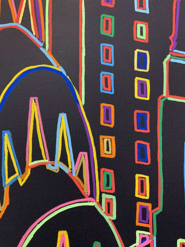 Original Pop Art Cities Painting by Yoni Alter