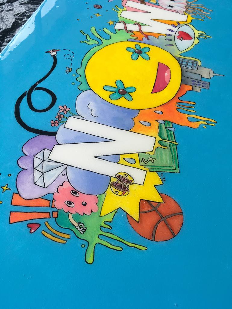 Original Abstract Cartoon Painting by Josiah Stam