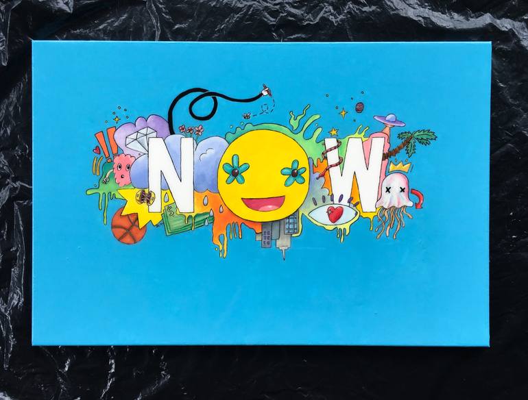 Original Abstract Cartoon Painting by Josiah Stam