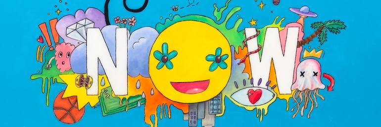 Original Abstract Cartoon Painting by Josiah Stam