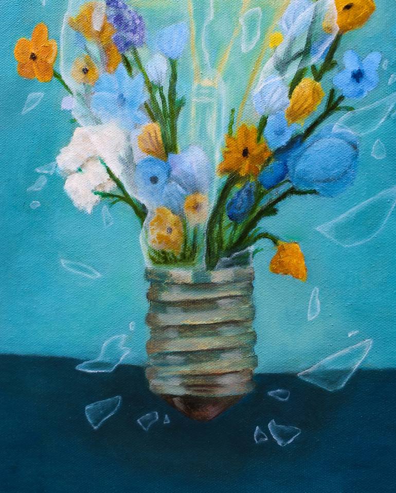 Original Conceptual Botanic Painting by Josiah Stam