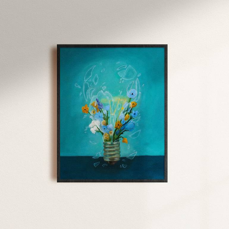 Original Conceptual Botanic Painting by Josiah Stam