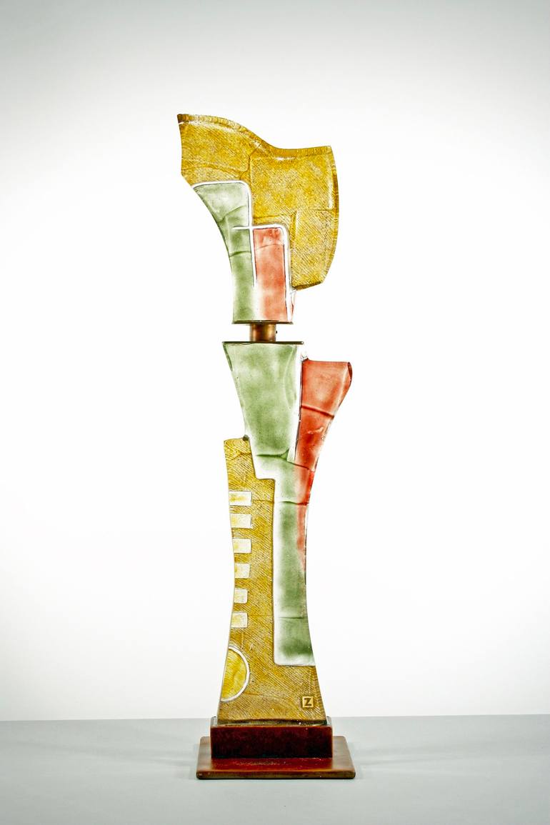 Original Art Deco Abstract Sculpture by Peter Zelle