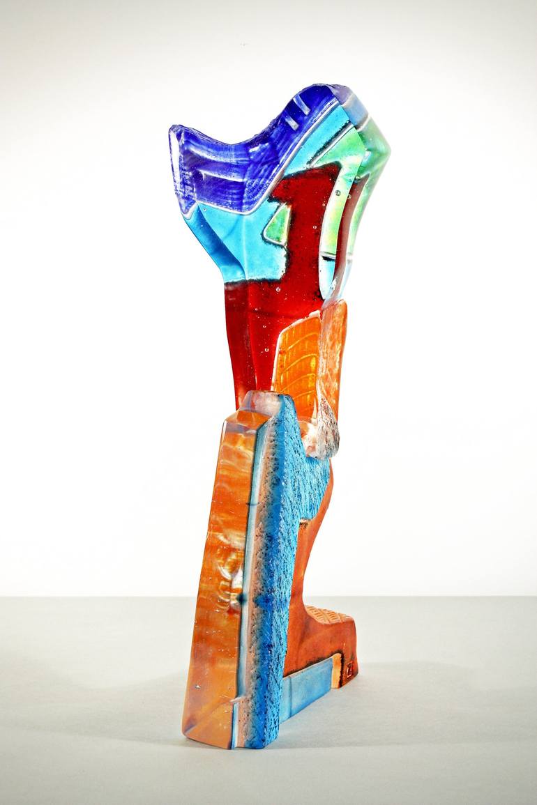 Original Art Nouveau Abstract Sculpture by Peter Zelle