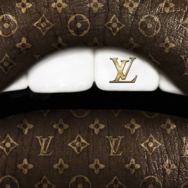 LV Louis Vuitton kiss lips logo machine embroidery designs