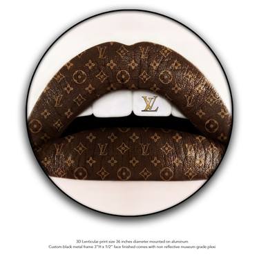Lips series 3D Lenticular Fine Art Print - 36 Inches diameter - Limited Edition of 8 thumb