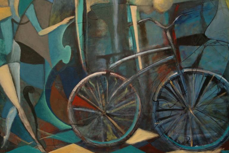 Original Bicycle Painting by Rolandas Butkevičius