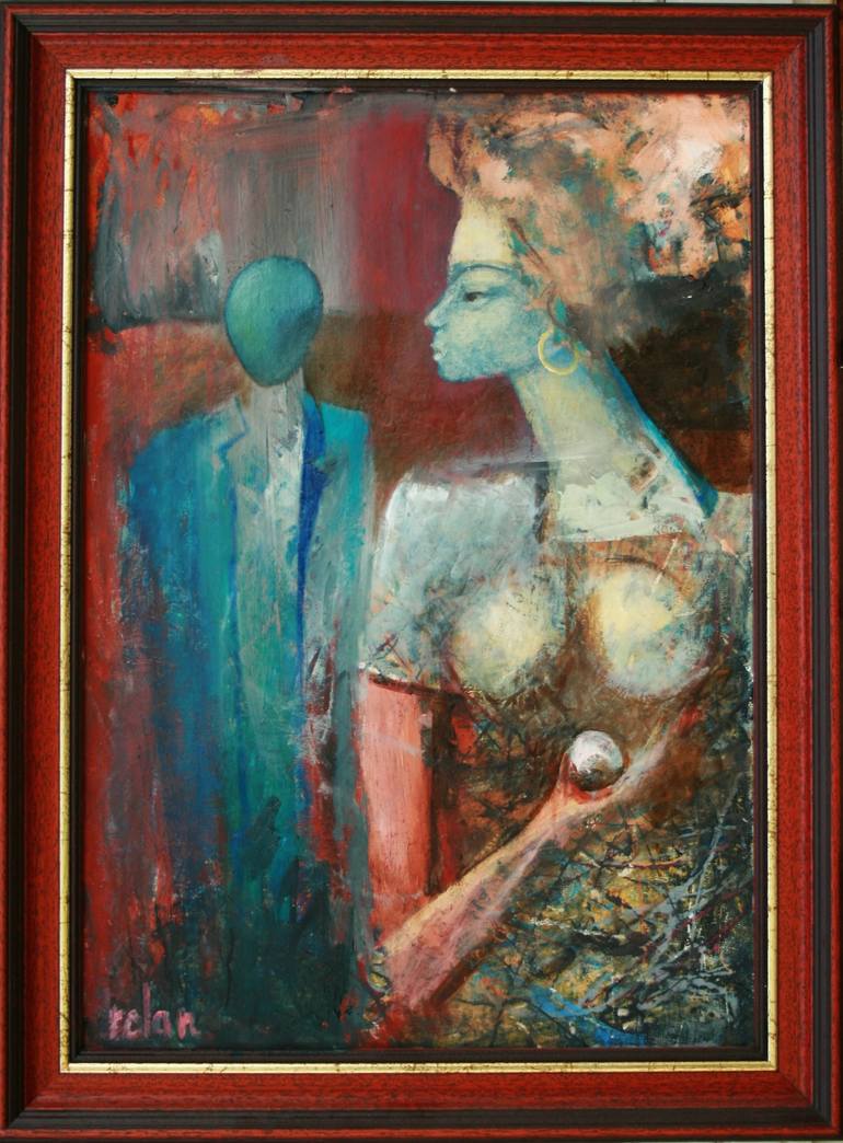 Original Fine Art People Painting by Rolandas Butkevičius