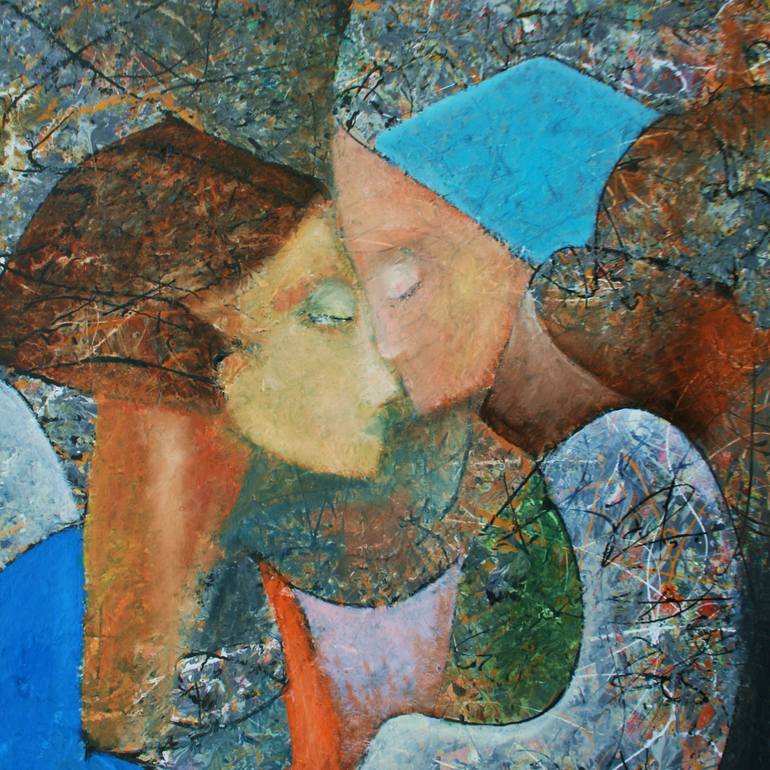 Original Abstract Love Painting by Rolandas ButkevičIus