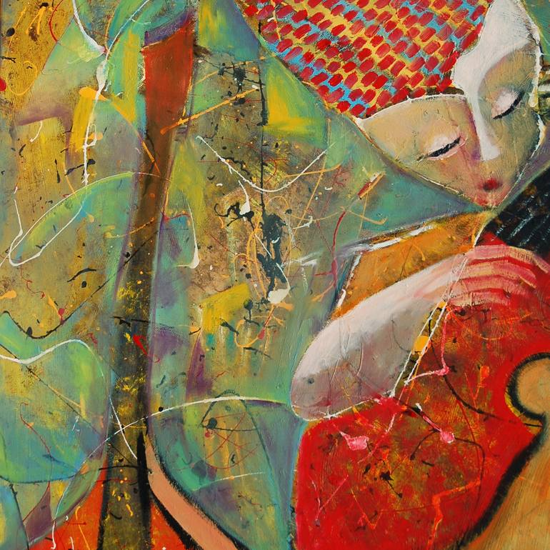Original Art Nouveau Music Painting by Rolandas ButkevičIus
