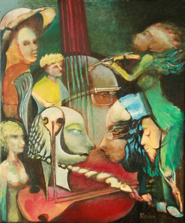 Print of Art Deco People Paintings by Rolandas Butkevičius