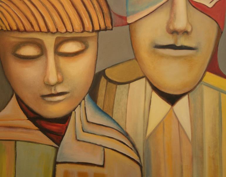 Original Art Deco People Painting by Rolandas Butkevičius