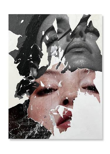 Original Abstract Expressionism People Collage by Amy Turner