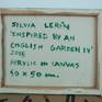 This artwork represents a garden composition where some flowers (here Fucsias) gather together shaping the whole with its colours, sizes and textures. Some of these paintings titled ‘Inspired by an English garden’ are purple and blue flowers, in some other paintings the predominant colours are red and its variety. As in many garden designs sometimes appears some little whites or yellows scattered through the harmonious general tone of the garden.