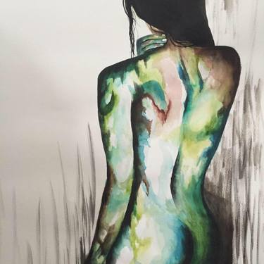 Original Abstract Nude Paintings by Paris Heyd