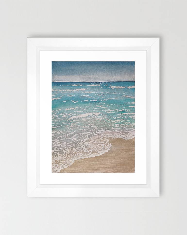 Original Figurative Seascape Painting by Eva Nev