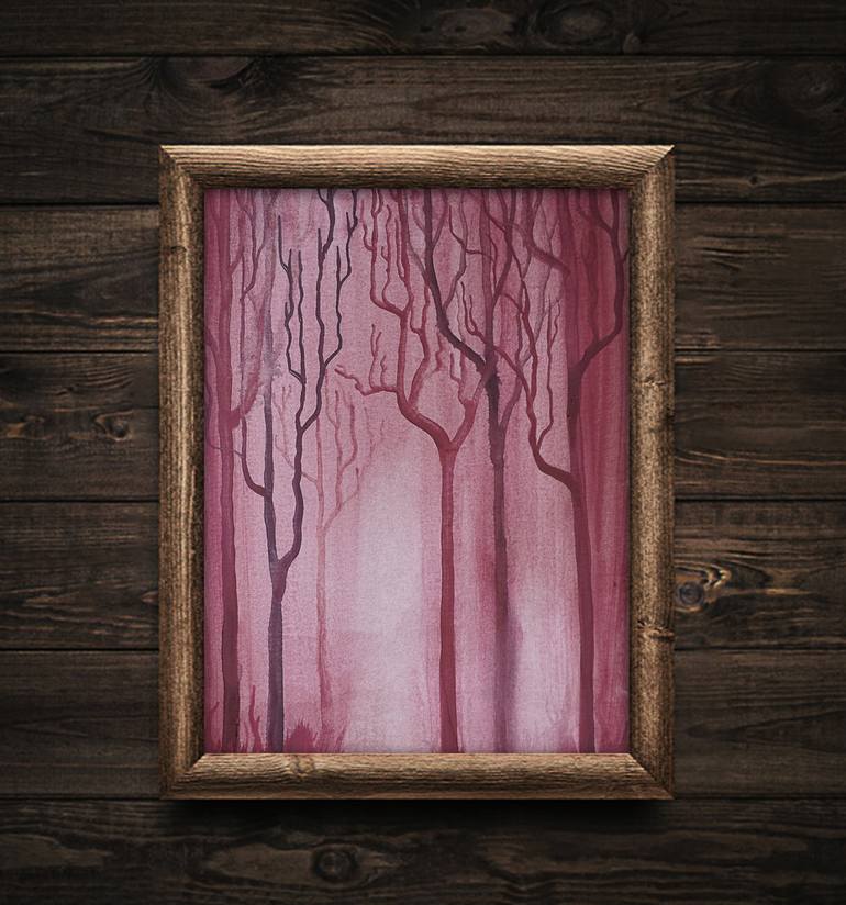 Original Figurative Tree Painting by Eva Nev