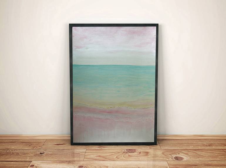 Original Conceptual Beach Painting by Eva Nev