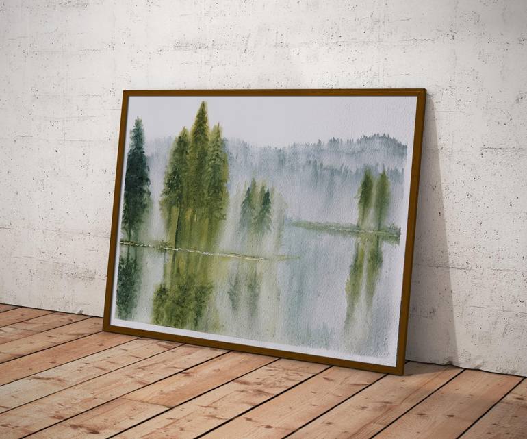 Original Figurative Landscape Painting by Eva Nev