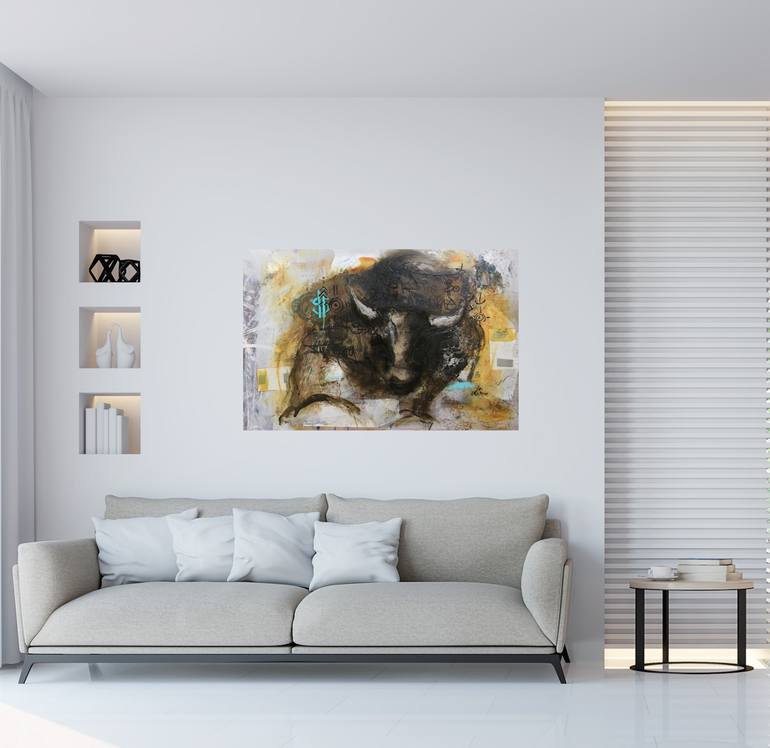 Original Expressionism Animal Painting by Edwidge De Mota