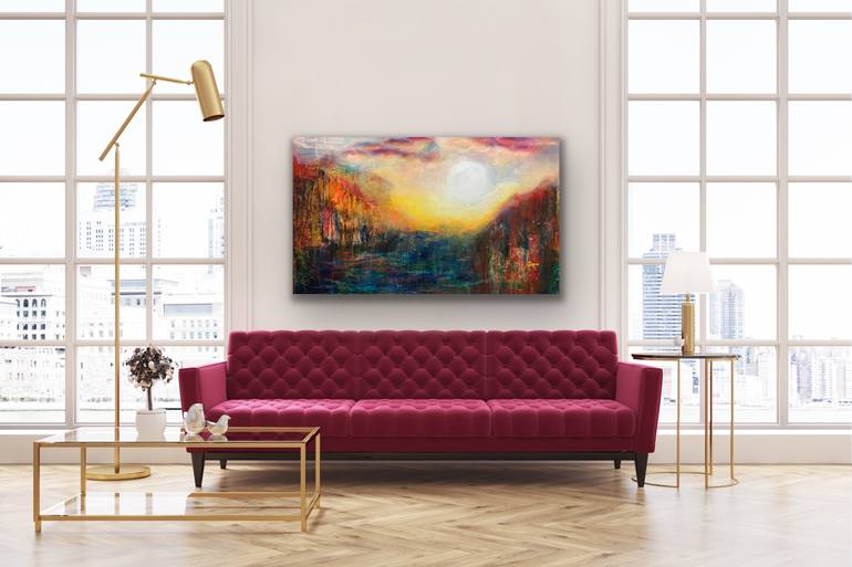 Original Abstract Expressionism Abstract Painting by Edwidge De Mota