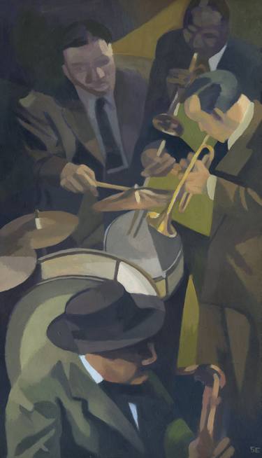 Original Cubism Music Paintings by Scott Erwert