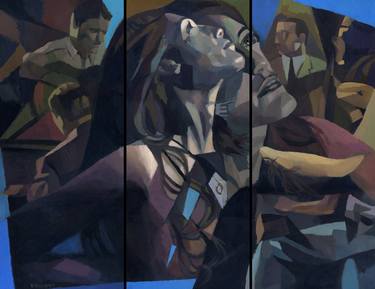 Original Cubism People Paintings by Scott Erwert