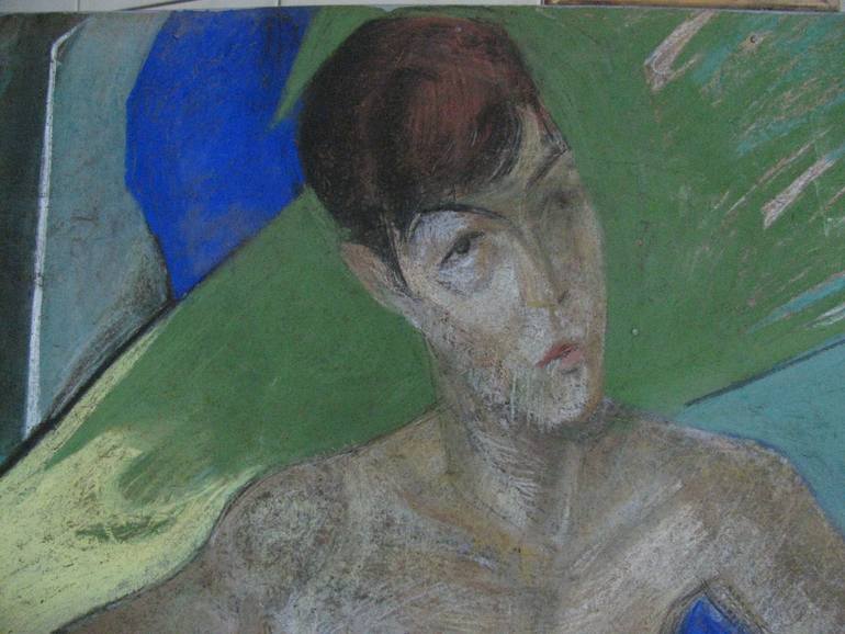 Original Abstract Expressionism Erotic Painting by Vlad Tretiak