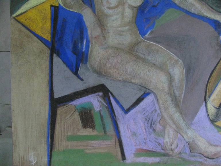 Original Abstract Expressionism Erotic Painting by Vlad Tretiak