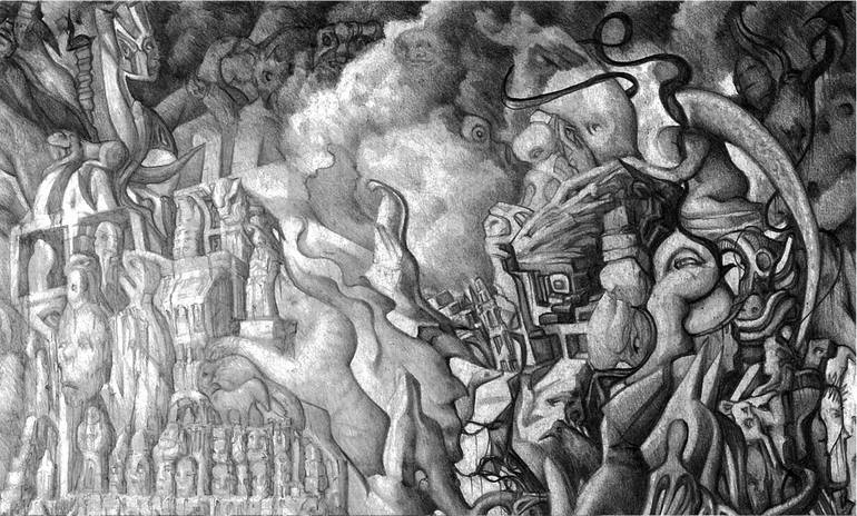 Original Surrealism Fantasy Drawing by Marcus Sprigens